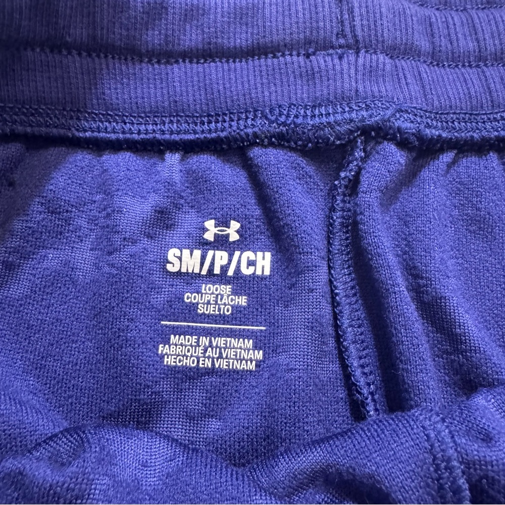 Under Armour Blue Journey Terry Cloth Textured Drawstring Shorts Women's Small - Picture 4 of 7
